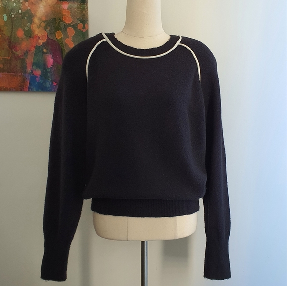 J Crew Raglan Shoulder Alpaca Wool Blend Jumper Size 14 - Picture 3 of 8